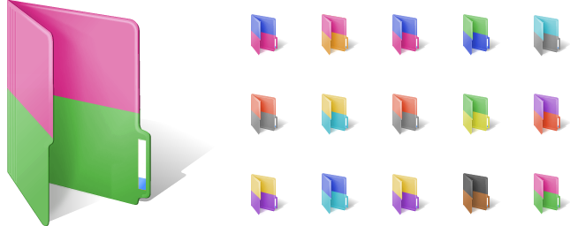 two-color Folder Icons