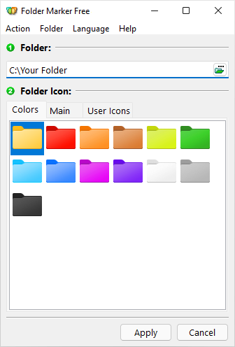 Download Folder Marker and change folder icon or folder