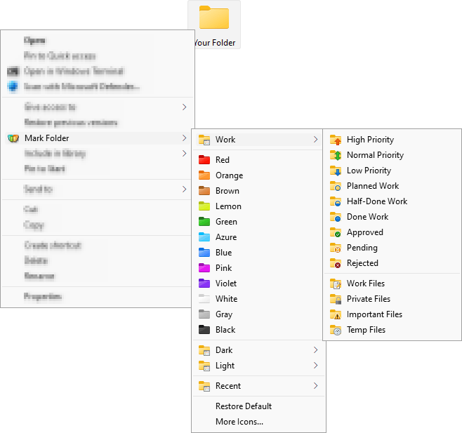 Folder Marker Home - Changes Folder Colors Screenshot