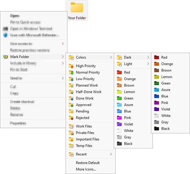 change folder icon windows server 2008