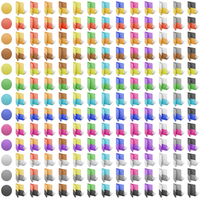 color folder icons