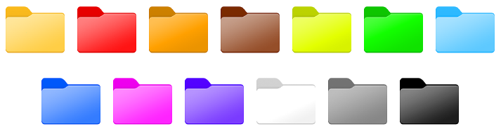 Two-Color 11 – sort computer folders by main and additional color.