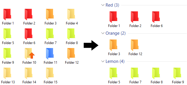 Tags allow you Sort, Group, and Filter marked folders
