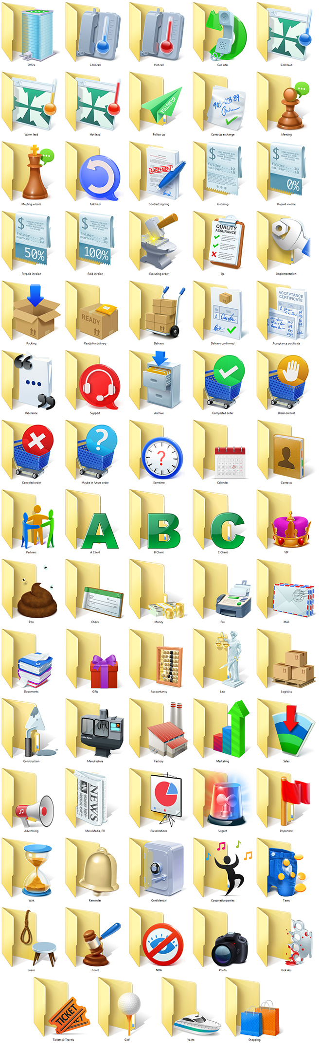 Business Folder Icons