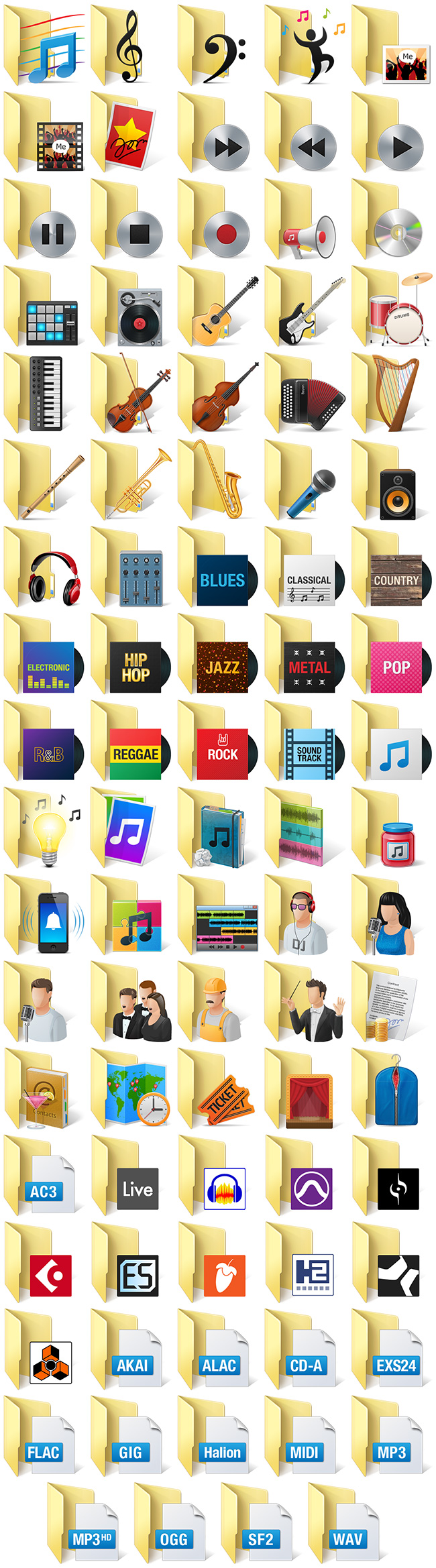 music folder icons windows