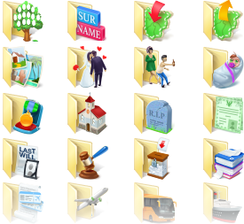 Genealogy Folder Icons