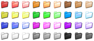 in windows color of folder icons